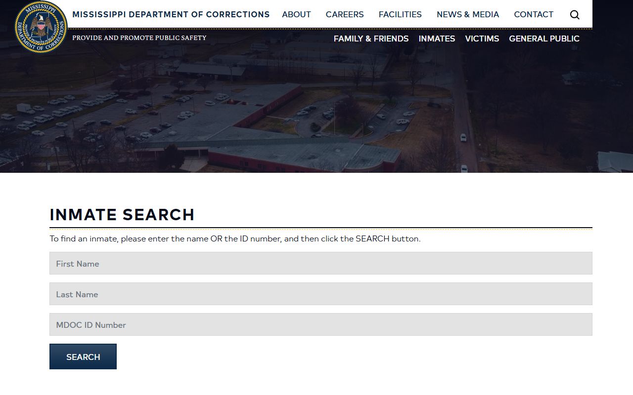 Chickasaw County inmate MDOC search panel
